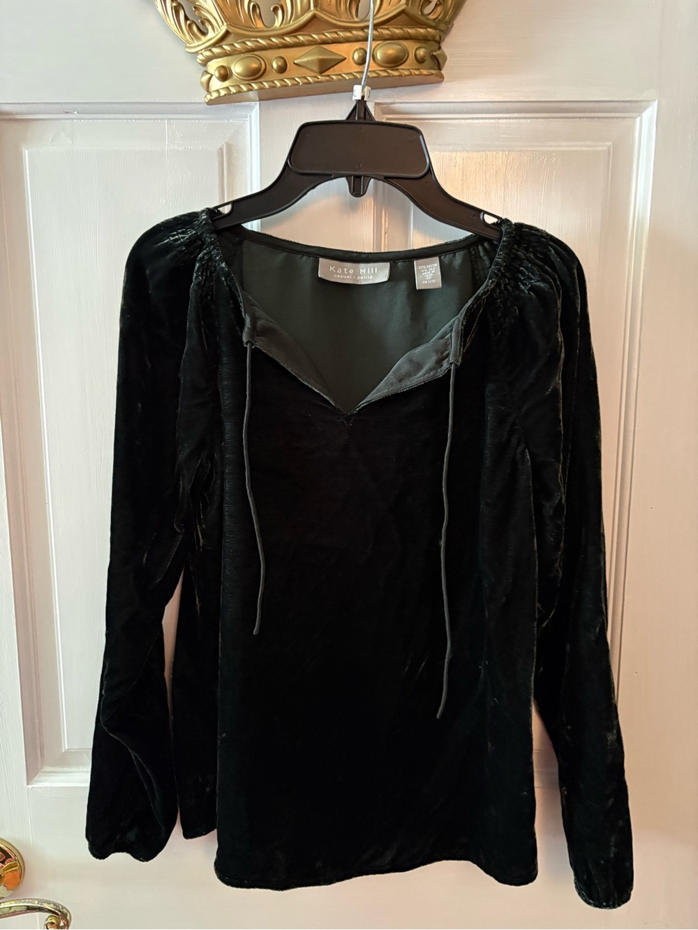Kate Hill Black Petite Blouse